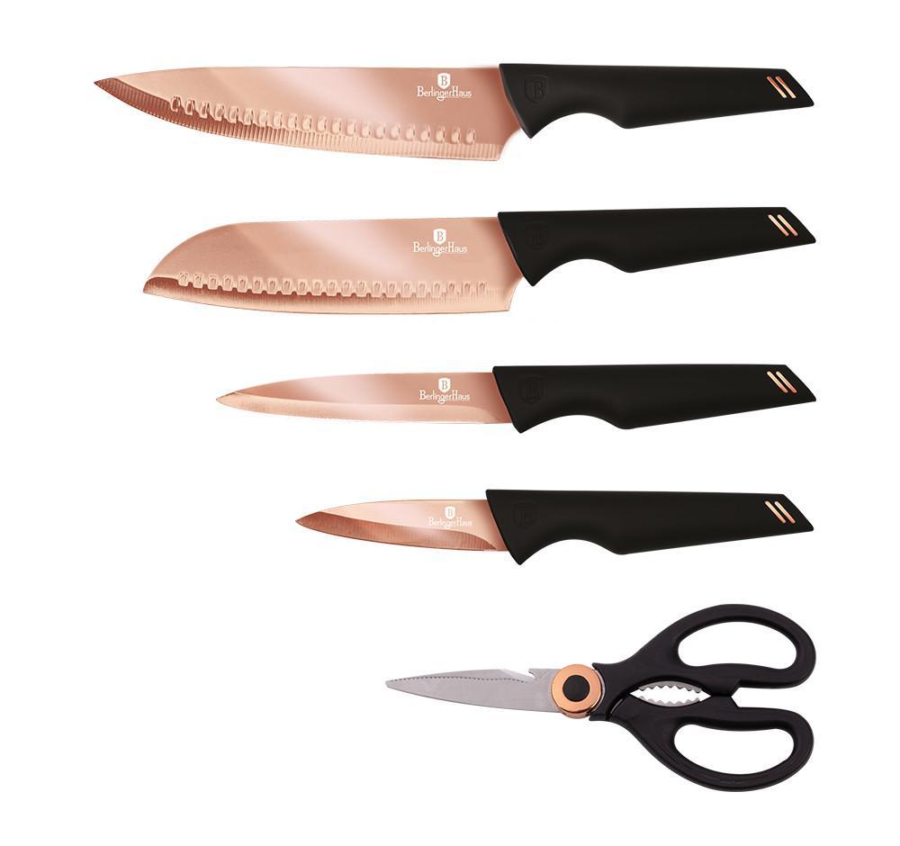 Набір ножів із 5 предметів Berlinger Haus Black Rose Collection (BH-2652)