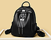 Рюкзак жіночий шкіряний Hefan Daushi Style Чорний, фото 2