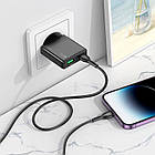 Адаптер мережевий HOCO Type-C to Lightning Delgado dual Port charger N38 |1USB/1Type-C, 20W/3A, PD/QC| чорний, фото 7