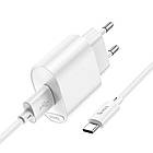 Адаптер мережевий Hoco Type-C Cable Fighter single port charger C109A |1USB, 18W/3A, QC| білий, фото 3