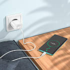 Адаптер мережевий Hoco Type-C Cable Fighter single port charger C109A |1USB, 18W/3A, QC| білий, фото 7