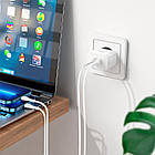 Адаптер мережевий HOCO Type-C to Lightning Cable Triumph charger set N29 |2Type-C, 35W/3A, PD/QC| білий, фото 4
