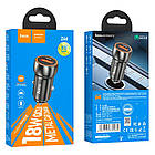 Адаптер автомобільний HOCO shield single port Car charger Z46 |1USB, 18W/3A, QC| сірий, фото 6