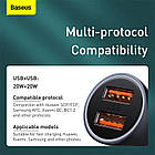 Адаптер автомобільний BASEUS Golden Contactor Pro Dual Quick Charger Car Charger |2USB, 5A/40W, QC| (CCJD-A0G) сірий, фото 8