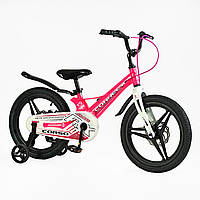 Дитячий магнієвий велосипед Corso Connect 18" магнієва рама, дискові гальма, литі диски, зібраний на 75%