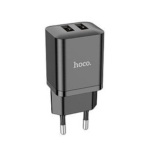 Адаптер мережевий HOCO Maker dual port charger N25 |2USB, 2.1A| чорний