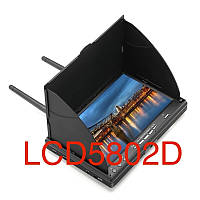 Монітор для FPV LCD5802D 5.8G 40CH 7 дюймів АКБ DVR із приймачем 5.8ГГц для безпілотника або квадрокоптера