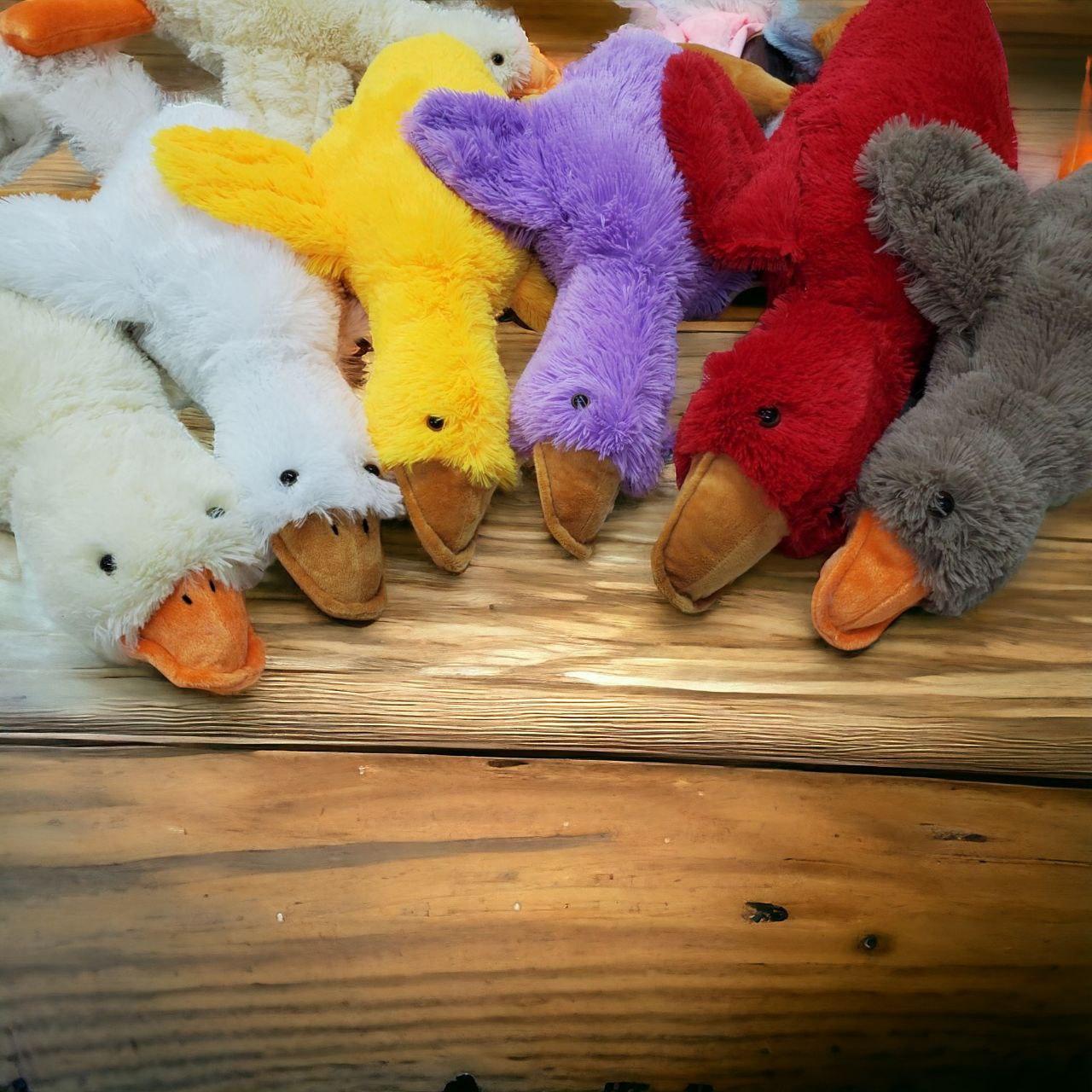 М'яка іграшка Гусак-обнімусь 50 см Плюшевий гусак М'яка іграшка для дітей Різнобарвний гусак іграшка Капучіно, фото 1