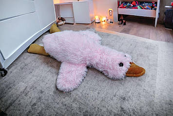 М'яка іграшка Гусак-обнімусь 90 см Довга м'яка іграшка для сну Іграшка гусак обнімусь Рожевий