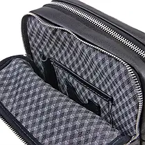 Сумка чоловіча шкіряна Tom Stone 801-В повсякденна чорна, фото 4