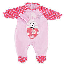 Одяг для ляльки Бебі Борн / Baby Born 40-43 см комбінезон / чоловічок рожевий 8780