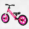 Дитячий біговел велобіг на сталевій рамі 12 дюймів CORSO NEO EN-37748 EVA колеса Рожевий, фото 4