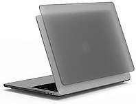 Пластиковый чехол-накладка Macbook Air 13.6 M2 (2022) черный матовый Wiwu iShield Ultra Thin Hand Shell Case