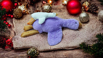 М'яка іграшка Гусак-обнімусь 90 см Довга м'яка іграшка для сну Іграшка гусак обнімусь Лаванда