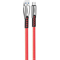 Дата кабель USB 2.0 AM to Micro 5P 1.0m zinc alloy red ColorWay (CW-CBUM011-RD) o