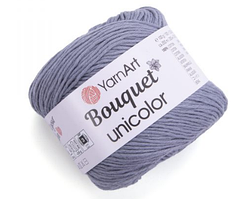 Нитки пряжа для в"язання бавовняна BOUQUET UNIKOLOR YarnArt Ярнарт Букет Униколор № 3203 - сіро-блакитний