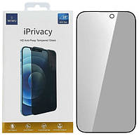 Захисне скло приватне антишпигун (anto-spy) iPhone 14 Pro/14 Wiwu iPrivacy Tempered Glass