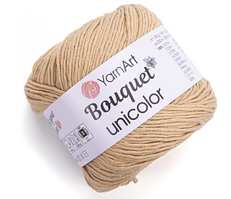 Нитки пряжа для в"язання бавовняна BOUQUET UNIKOLOR YarnArt Ярнарт Букет Униколор № 3206 - бежевий