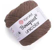 Нитки пряжа для в"язання бавовняна BOUQUET UNIKOLOR YarnArt Ярнарт Букет Униколор № 3207 - молочний шоколад