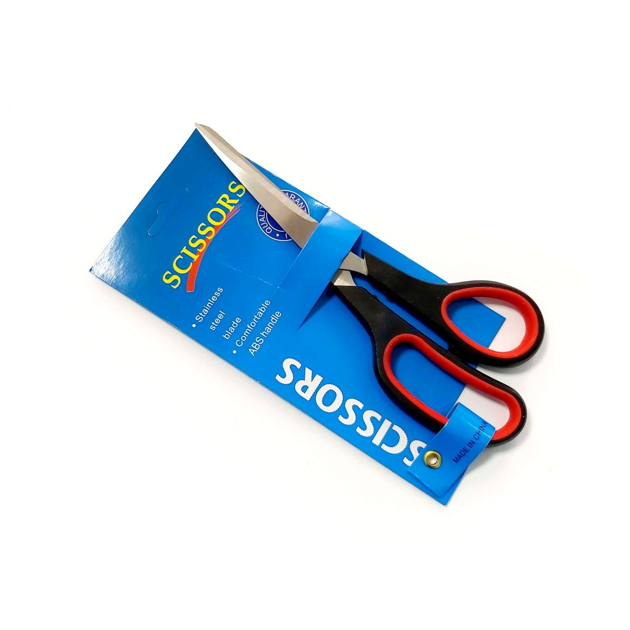 Ножиці канцелярські 200 мм, ножиці з гумовою ручкою 20 см, ножиці офісні, фото 1