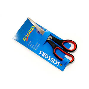 Ножиці канцелярські 200 мм, ножиці з гумовою ручкою 20 см, ножиці офісні