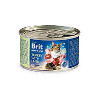 Влажный корм для кошек Brit Premium Turkey & Lamb 200 г (паштет с индейкой и ягненком) m