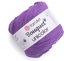Нитки пряжа для в"язання бавовняна BOUQUET UNIKOLOR YarnArt Ярнарт Букет Униколор № 3213 - орхідея
