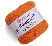 Нитки пряжа для в"язання бавовняна BOUQUET UNIKOLOR YarnArt Ярнарт Букет Униколор № 3215 - оранж