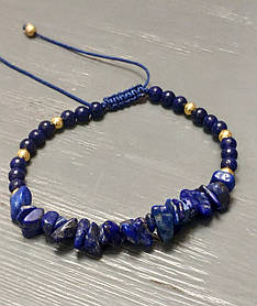 Браслет, натуральний камінь Лапис лазурит