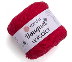 Нитки пряжа для в"язання бавовняна BOUQUET UNIKOLOR YarnArt Ярнарт Букет Униколор № 3217 - червоний