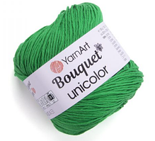 Нитки пряжа для в"язання бавовняна BOUQUET UNIKOLOR YarnArt Ярнарт Букет Униколор № 3220 - зелень