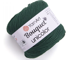 Нитки пряжа для в"язання бавовняна BOUQUET UNIKOLOR YarnArt Ярнарт Букет Униколор № 3221 - зелений