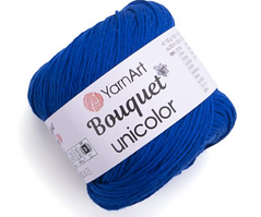 Нитки пряжа для в"язання бавовняна BOUQUET UNIKOLOR YarnArt Ярнарт Букет Униколор № 3222 - волошок