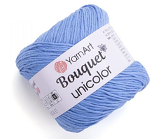 Нитки пряжа для в"язання бавовняна BOUQUET UNIKOLOR YarnArt Ярнарт Букет Униколор № 3223 - блакитний
