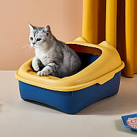 Тор! Туалет для кошек с лопаткой Taotaopets 268802 лоток для котов 40*30*20 cm Yellow