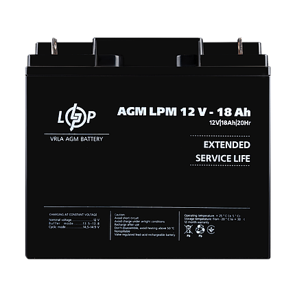 Акумулятор AGM LPM 12V - 18 Ah, фото 1