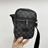 _xD83D__xDD25_ Louis Vuitton Vertical Messenger Bag Grey Chess manbag 14 x 18 x 5 см