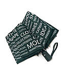 Парасолька напівавтомат жіноча Toprain 593 "Words" на 9 спиць Темно-зелений, фото 5