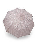 Парасолька напівавтомат жіноча Toprain 593 "Words" на 9 спиць Фрезовий, фото 2