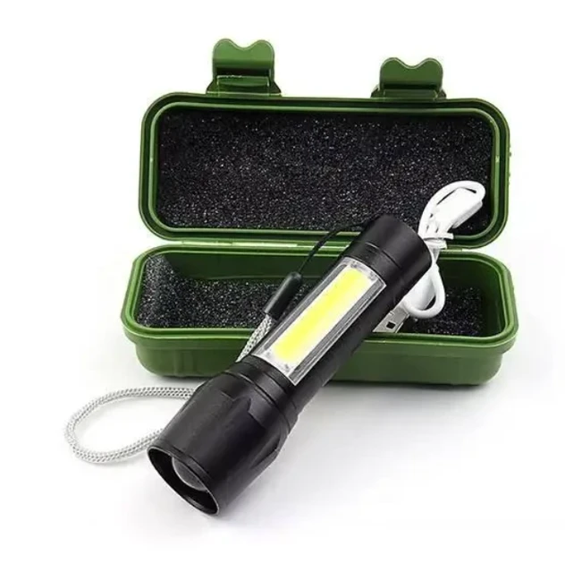 Ліхтарик світлодіодний ліхтар X-Balog BL-511, led ліхтарик акумуляторний ручний з кейсом, фото 1