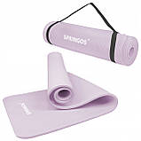 Коврик (мат) для йоги та фітнесу Springos NBR 1 см YG0038 Purple, фото 7
