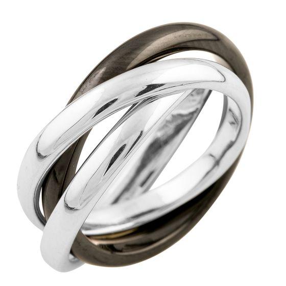Срібне кільце ortex з керамікою, вага виробу 5,98 г (1541753) 18 розмір