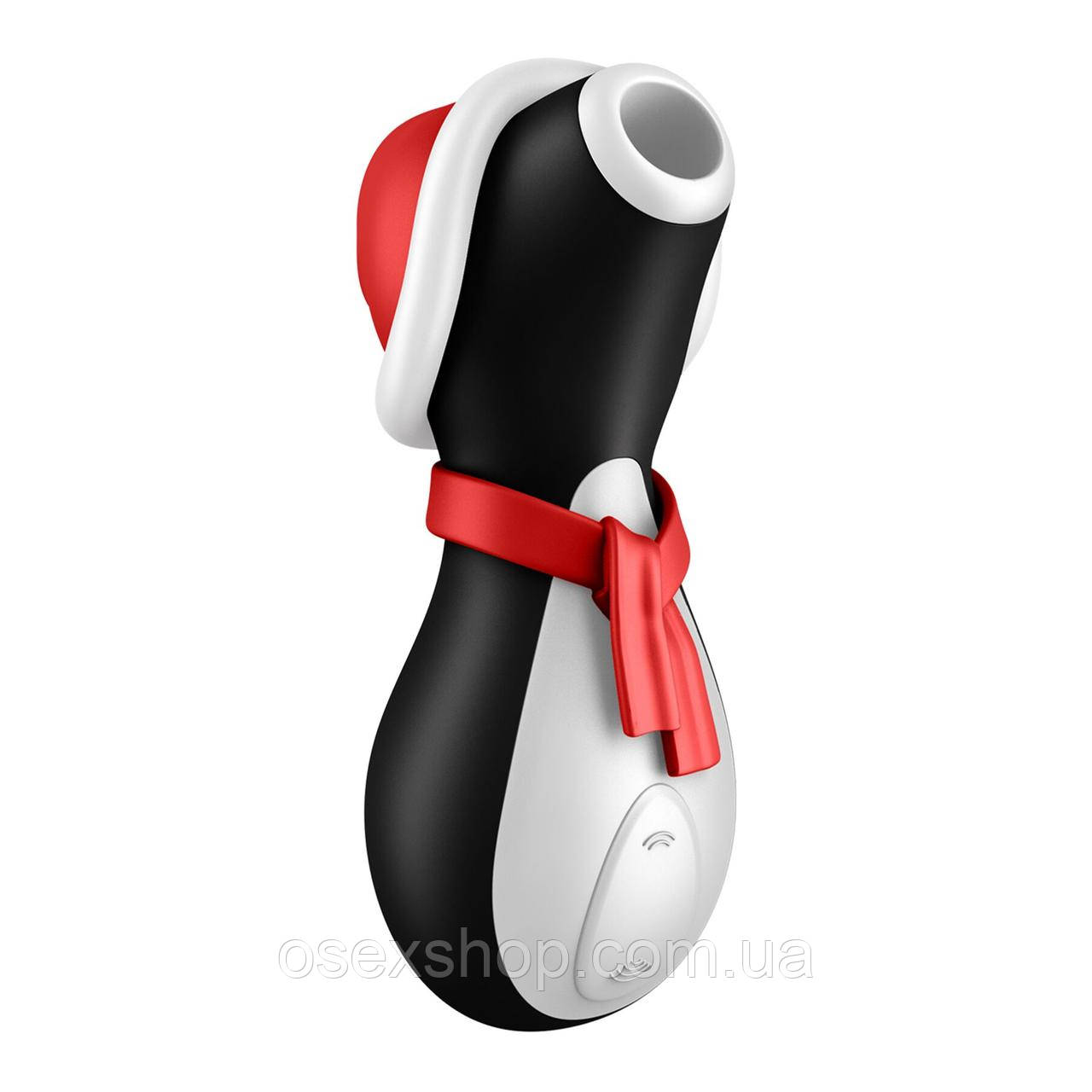 Вакуумний кліторальний стимулятор Satisfyer Penguin Holiday Edition, у шапочці та шарфі, фото 1