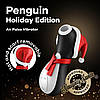 Вакуумний кліторальний стимулятор Satisfyer Penguin Holiday Edition, у шапочці та шарфі, фото 7