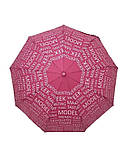 Парасолька Toprain 593 Words напівавтомат жіноча на 9 спиць (88924T-E) Малиновий, фото 2