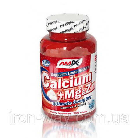 AMIX Calcium+Mg & Zn (100 tabs), фото 1