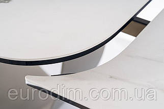 Стіл INFINITY CERAMIC 160(240)*95 білий AMBER BIANCO/коричневий, фото 4