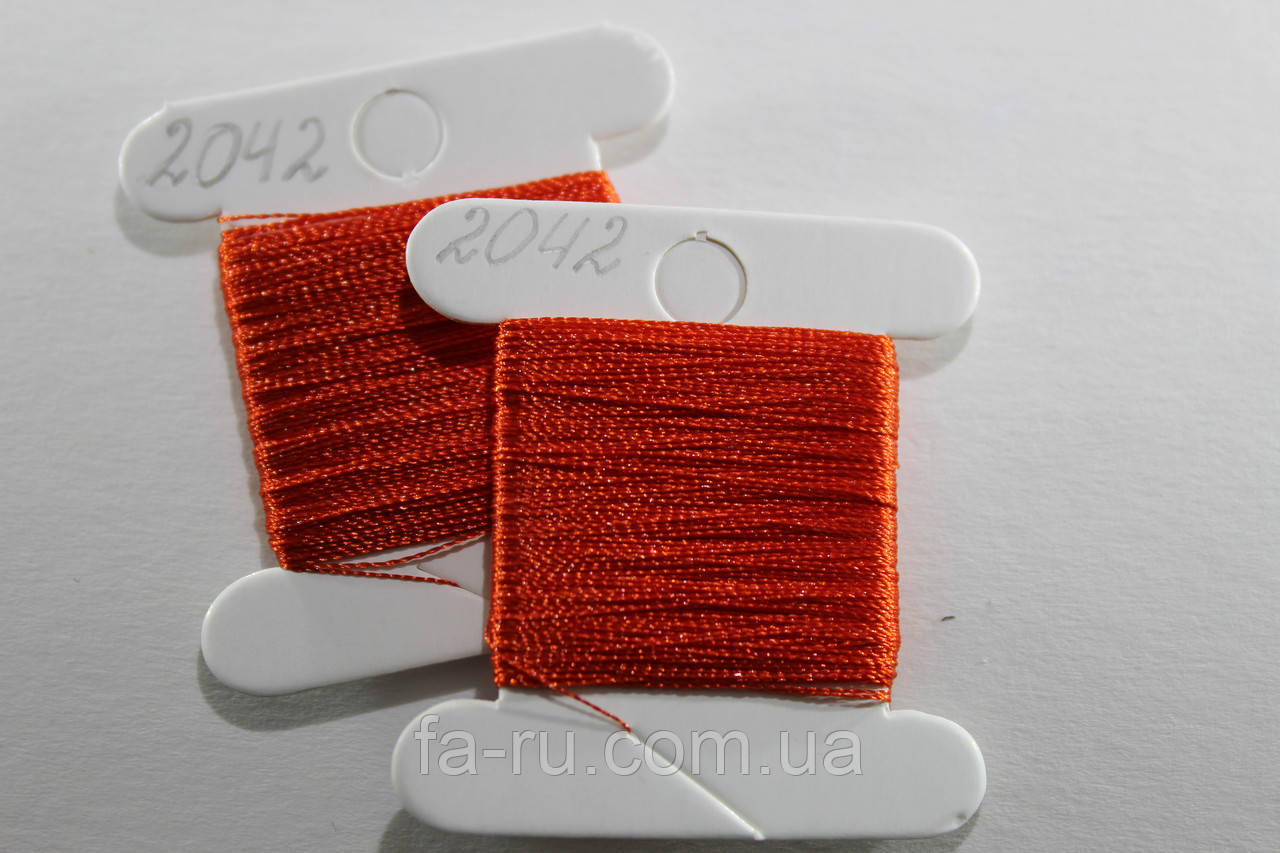 Нитка для бісеру, Лантан (Lantan). №2042. 30 метрів теракотовий, фото 1