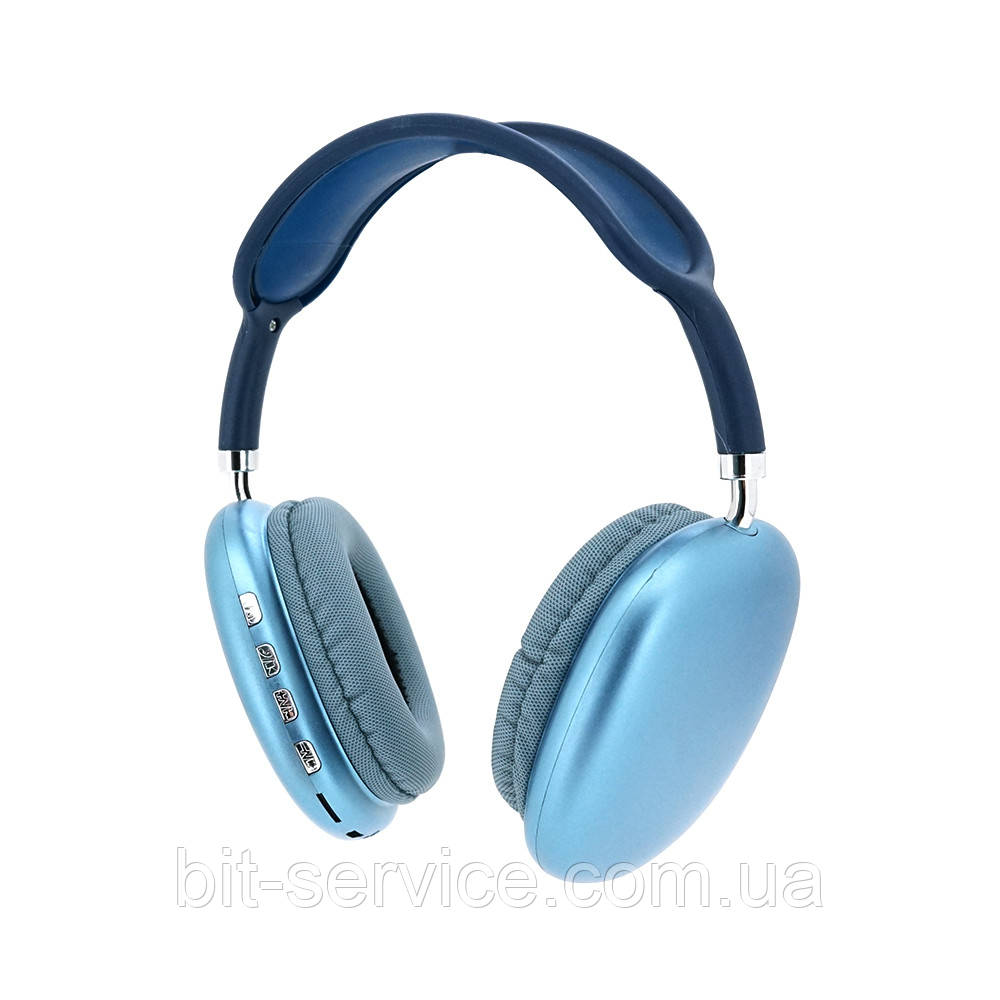 Бездротові навушники Bluetooth Macaron P9 Max, Blue