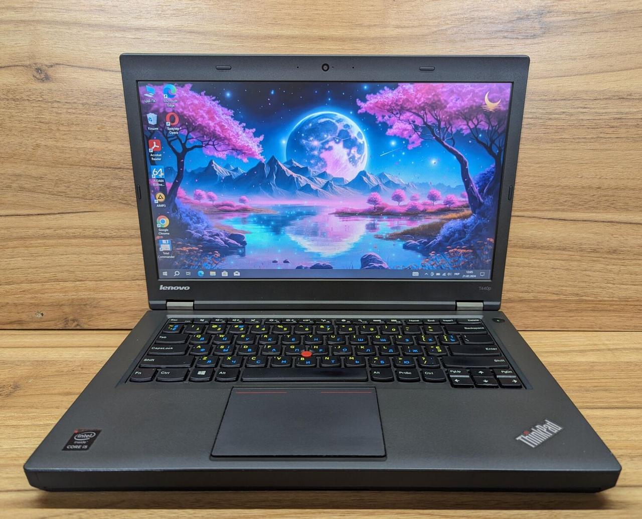 Б/в Ноутбук Lenovo ThinkPad T440p 14" 1366x768| Core i5-4210M| 8 GB RAM| 256 GB SSD| HD 4400